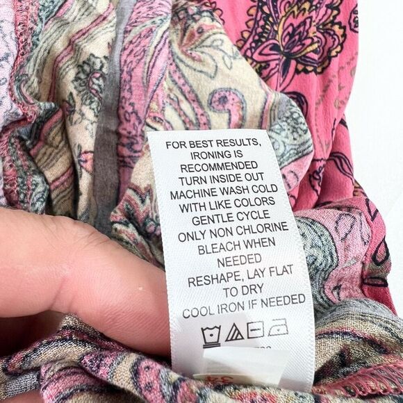 Maurices Midi Dress Womens 1X Multicolor Rayon Sleeveless Paisley High Low New - Picture 10 of 14